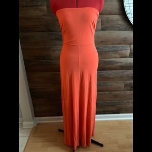 Coral/Orange Maxi Dress